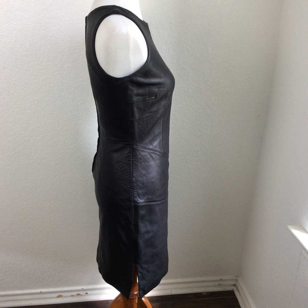 Soft Leather Sleeveless Back Dress - Picture 5 of 9